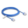 Delock RJ45 Netzwerkkabel Cat.6 UTP Ultra Slim 3 m blau mit kurzen Steckern