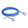 Delock RJ45 Netzwerkkabel Cat.6 UTP Ultra Slim 5 m blau mit kurzen Steckern
