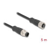 Delock M12 Kabel A-kodiert 8 Pin Stecker zu Buchse PVC 5 m