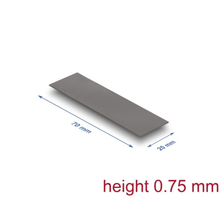 Delock Wärmeleitpad 70 x 20 x 0,75 mm für M.2 Module 3,0 W/mK