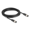 Delock M12 Kabel A-kodiert 8 Pin Stecker zu Stecker PVC 5 m