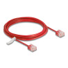 Delock RJ45 Netzwerkkabel Cat.6 UTP Ultra Slim 3 m rot mit kurzen Steckern