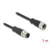 Delock M12 Kabel D-kodiert 4 Pin Stecker zu Buchse PVC 1 m