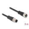 Delock M12 Kabel D-kodiert 4 Pin Stecker zu Buchse PVC 5 m