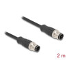 Delock M12 Kabel D-kodiert 4 Pin Stecker zu Stecker PVC 2 m