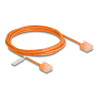 Delock RJ45 Netzwerkkabel Cat.6 UTP Ultra Slim 2 m orange mit kurzen Steckern