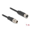 Delock M12 Kabel X-kodiert 8 Pin Stecker zu Buchse PVC 1 m