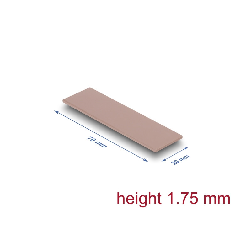 Delock Wärmeleitpad 70 x 20 x 1,75 mm für M.2 Module 3,0 W/mK - Silikonfrei