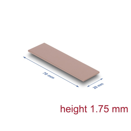 Delock Wärmeleitpad 70 x 20 x 1,75 mm für M.2 Module 3,0 W/mK - Silikonfrei