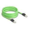 Delock RJ45 Netzwerkkabel Cat.6A Stecker zu Stecker SF/UTP schleppkettentauglich PUR (TPU) 5 m grün