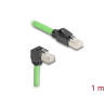 Delock RJ45 Netzwerkkabel Cat.6A Stecker zu Stecker unten gewinkelt SF/UTP schleppkettentauglich PUR (TPU) 1 m grün