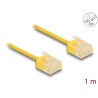 Delock RJ45 Netzwerkkabel Cat.6 UTP Ultra Slim 1 m gelb mit kurzen Steckern