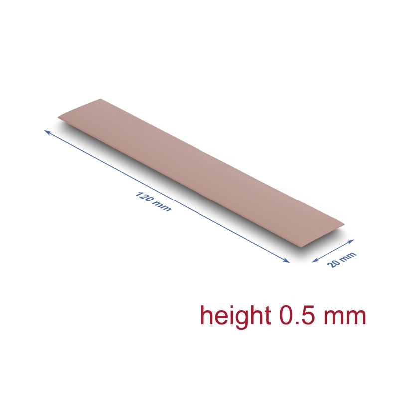 Delock Wärmeleitpad 120 x 20 x 0,5 mm für M.2 Module 3,0 W/mK - Silikonfrei
