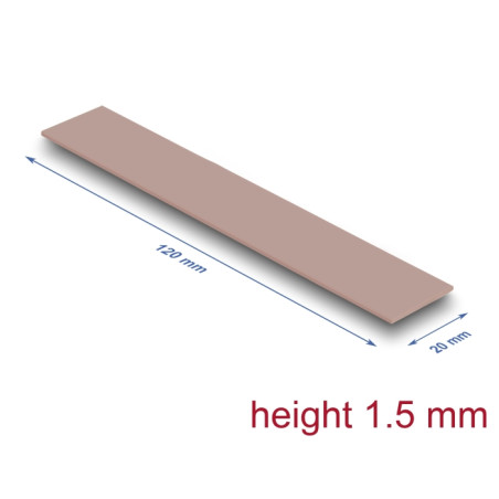 Delock Wärmeleitpad 120 x 20 x 1,5 mm für M.2 Module 3,0 W/mK - Silikonfrei