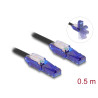 Delock RJ45 Netzwerkkabel Cat.6 UTP mit 180° winkelbaren Steckern schwarz 0,5 m