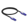 Delock RJ45 Netzwerkkabel Cat.6 UTP mit 180° winkelbaren Steckern schwarz 0,5 m