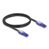 Delock RJ45 Netzwerkkabel Cat.6 UTP mit 180° winkelbaren Steckern schwarz 1 m