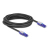 Delock RJ45 Netzwerkkabel Cat.6 UTP mit 180° winkelbaren Steckern schwarz 5 m