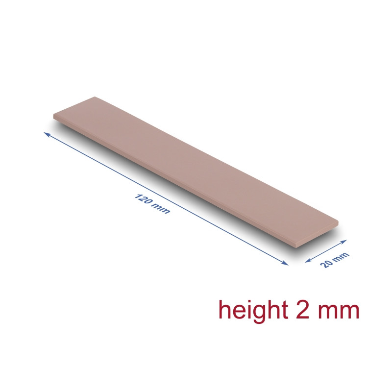 Delock Wärmeleitpad 120 x 20 x 2 mm für M.2 Module 3,0 W/mK - Silikonfrei