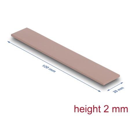 Delock Wärmeleitpad 120 x 20 x 2 mm für M.2 Module 3,0 W/mK - Silikonfrei