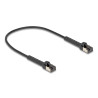 Delock RJ45 Slim Netzwerkkabel Cat.6A U/FTP winkelbar schwarz 0,25 m