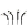 Delock RJ45 Slim Netzwerkkabel Cat.6A U/FTP winkelbar schwarz 0,25 m