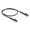 Delock RJ45 Slim Netzwerkkabel Cat.6A U/FTP winkelbar schwarz 0,5 m