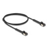 Delock RJ45 Slim Netzwerkkabel Cat.6A U/FTP winkelbar schwarz 1 m