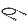 Delock RJ45 Slim Netzwerkkabel Cat.6A U/FTP winkelbar schwarz 2 m