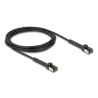 Delock RJ45 Slim Netzwerkkabel Cat.6A U/FTP winkelbar schwarz 3 m