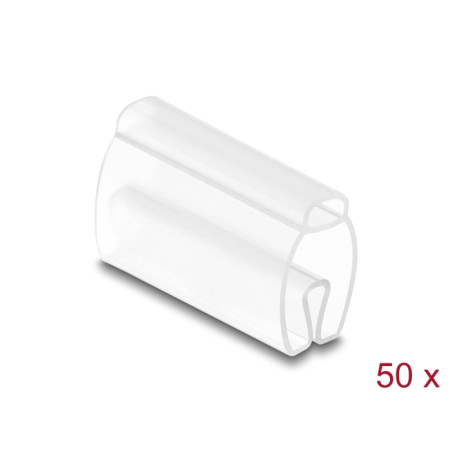 Delock Kabelmarkierer für Kabeldurchmesser 6 - 10 mm 50 Stück transparent