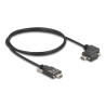 Delock USB 2.0 Kabel USB Type-C™ Stecker mit Schrauben zu USB Type-C™ Stecker mit Schrauben gewinkelt links / rechts PD 3.0 60 W