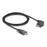 Delock USB 2.0 Kabel USB Type-C™ Stecker mit Schrauben zu USB Type-C™ Stecker mit Schrauben gewinkelt links / rechts PD 3.0 60 W