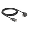 Delock USB 2.0 Kabel USB Type-C™ Stecker mit Schrauben zu USB Type-C™ Stecker mit Schrauben gewinkelt links / rechts PD 3.0 60 W