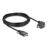 Delock USB 2.0 Kabel USB Type-C™ Stecker mit Schrauben zu USB Type-C™ Stecker mit Schrauben gewinkelt links / rechts PD 3.0 60 W