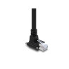 Delock GigE Kamera Kabel RJ45 Stecker 90° gewinkelt mit Schrauben, Steckerlänge 28 mm zu RJ45 Stecker Cat.6 S/FTP 1 m schwarz