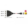 Delock HDMI UHD Switch 3 x HDMI in - 1 x HDMI out 4K 60 Hz mit integriertem Kabel 50 cm