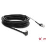 Delock GigE Kamera Kabel RJ45 Stecker 90° gewinkelt mit Schrauben, Steckerlänge 28 mm zu RJ45 Stecker Cat.6 S/FTP 10 m schwarz