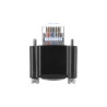 Delock GigE Kamera Kabel RJ45 Stecker 90° gewinkelt mit Schrauben, Steckerlänge 28 mm zu RJ45 Stecker Cat.6 S/FTP 10 m schwarz