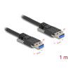 Delock USB 5 Gbps Kabel Typ-A Stecker zu Typ-A Stecker mit Schraubenabstand 19 mm 1 m schwarz