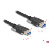 Delock USB 5 Gbps Kabel Typ-A Stecker zu Typ-A Stecker mit Schraubenabstand 22 mm 1 m schwarz