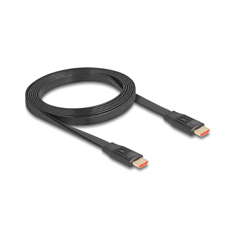 Delock High Speed HDMI Flachbandkabel 48 Gbps 8K 60 Hz 2 m