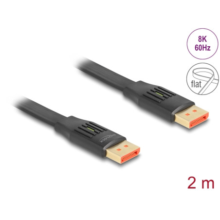 Delock DisplayPort Flachbandkabel 8K 60 Hz 2 m