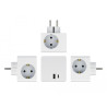 Delock Steckdosenwürfel 3-fach mit Kindersicherung und USB PD 3.0 Ladegerät 20 W weiß
