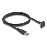 Delock USB 5 Gbps Kabel USB Typ-A Stecker gerade zu USB Micro-B Stecker 90° nach unten gewinkelt mit Schraubenabstand 18 mm 1 m 