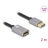 Delock DisplayPort Verlängerungskabel 8K 60 Hz 2 m grau Metall ohne Einrastfunktion