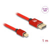 Delock Mini DisplayPort zu DisplayPort Kabel 8K 60 Hz 1 m rot Metall ohne Einrastfunktion