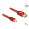 Delock Mini DisplayPort zu DisplayPort Kabel 8K 60 Hz 2 m rot Metall ohne Einrastfunktion