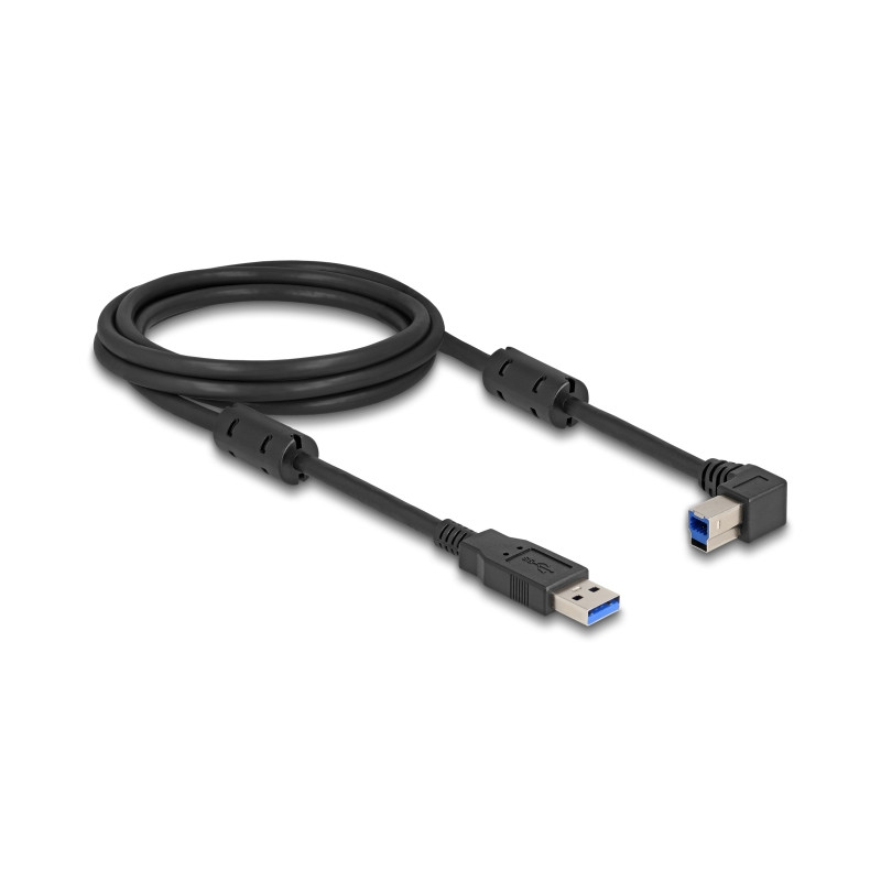 Delock USB 5 Gbps Kabel Typ-A Stecker zu Typ-B Stecker 90° links gewinkelt 2 m
