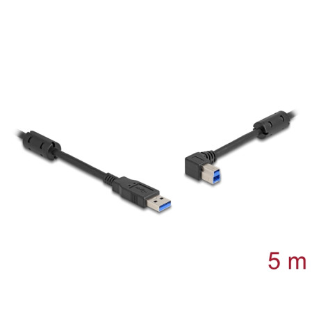 Delock USB 5 Gbps Kabel Typ-A Stecker zu Typ-B Stecker 90° links gewinkelt 5 m
